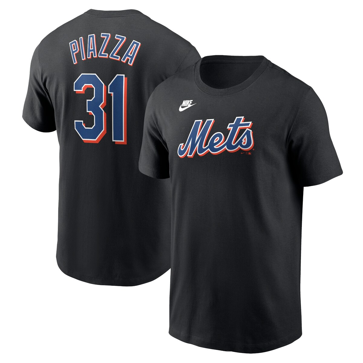 MLB メッツ マイク・ピアッツァ Tシャツ Nike ナイキ メンズ ブラック (Nike Mens Fuse N&N COOP Tee)