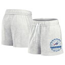 【公式グッズ】NFL ビルズ カジュアル ショーツ Fanatics(ファナティクス) レディース オートミール (24 Women's Oversized Badge French Terry Lounge Shorts)