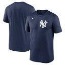 エントリーでポイント 5倍【公式グッズ】MLB ヤンキース Tシャツ Nike ナイキ メンズ ネイビー (Men's Nike Fuse Wordmark Legend Tee SP24)(4)