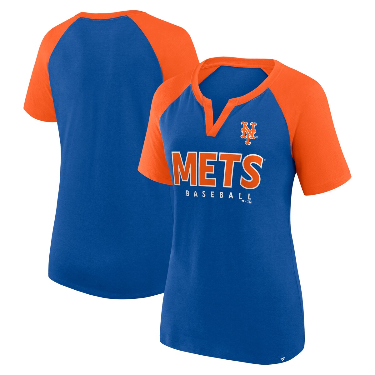 MLB メッツ Tシャツ Fanatics（ファナティクス） レディース ロイヤル (Fanatics Shut Out Cotton Modal Notch-Neck Tee)