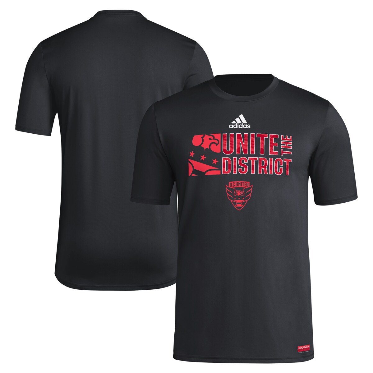 MLS D.C.ユナイテッド Tシャツ Adidas（アディダス） メンズ ブラック (ADI S24 Men's Jersey Hook Tee)