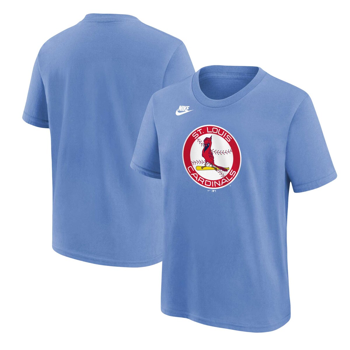 MLB カージナルス Tシャツ Nike ナイキ キッズ ライトブルー (YTH COOPERSTOWN TEAM LOGO TEE SS)