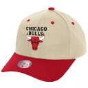 【公式グッズ】NBA ブルズ アジャスタブル キャップ Mitchell & Ness/ミッチェル&ネス メンズ クリーム (24 NBA MNC Game On 2T Pro Crown Snapback Hat)