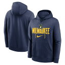 Comfortably support your favorite ball club in chilly temperatures with this Milwaukee Brewers Club Slack pullover hoodie. Made by Nike, it features cozy fleece lining and large Milwaukee Brewers graphics printed on a blend of soft, durable fabrics. An adjustable hood and pouch pocket provide additional coverage and warmth.Screen print graphicsOfficially licensedImportedMachine wash, tumble dry lowMaterial: 80% Cotton/20% Polyester - Body; 100% Cotton - Hood LiningPulloverBrand: NikeHoodedLong sleeveMidweight hoodie suitable for moderate temperaturesFront pouch pocketFleece lining