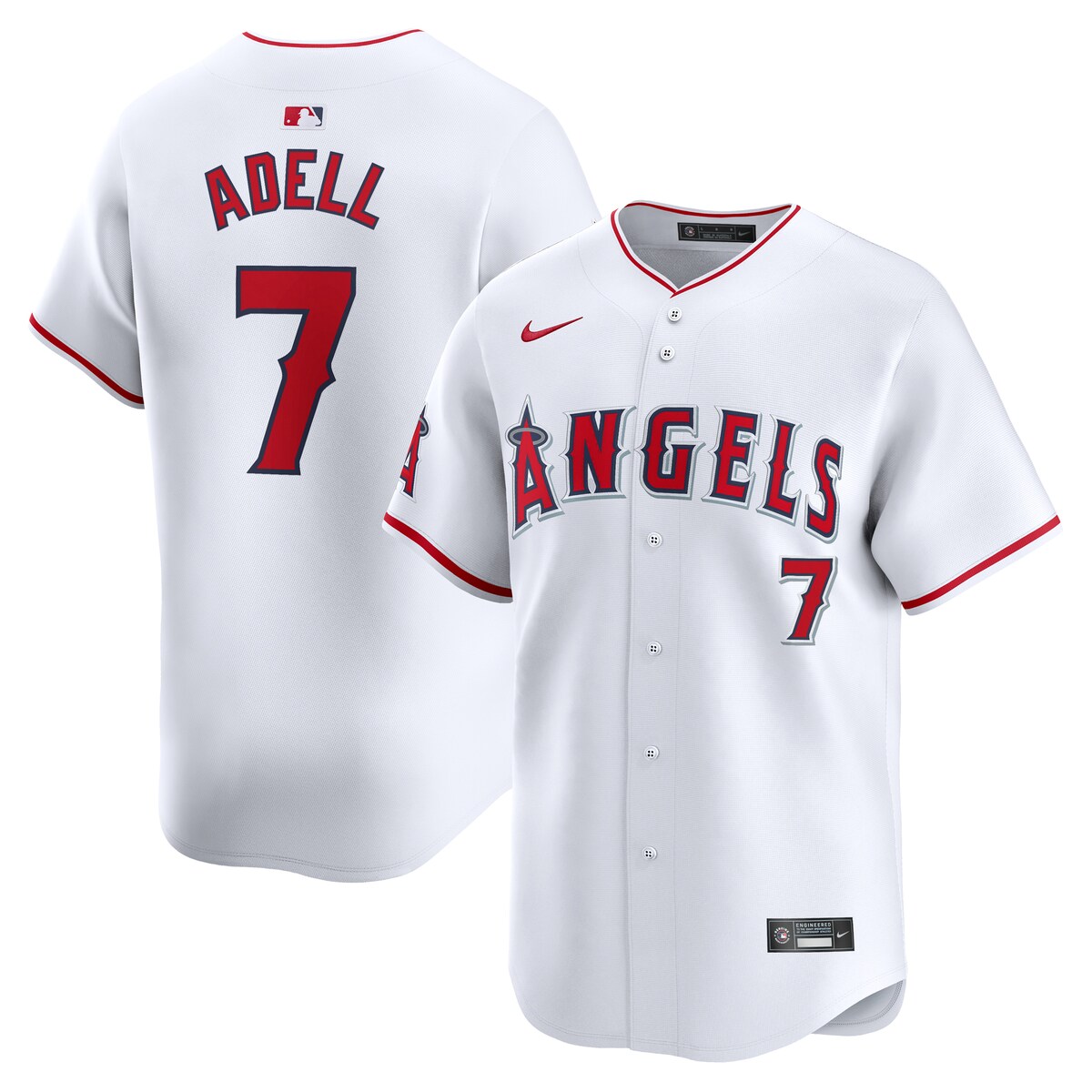 MLB エンゼルス ジョー・アデル リミテッド ユニフォーム Nike ナイキ メンズ ホワイト (Nike Men's Limited Jerseys - FTF All Player MASTER Style)