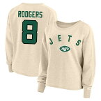 NFL ジェッツ アーロン・ロジャース トレーナー Fanatics（ファナティクス） レディース オートミール (Women's Plus Size N&N Oatmeal LS Crew)