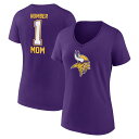 NFL バイキングス Tシャツ Fanatics(ファナティクス) レディース パープル (24 Women's Mother's Day Short Slee...