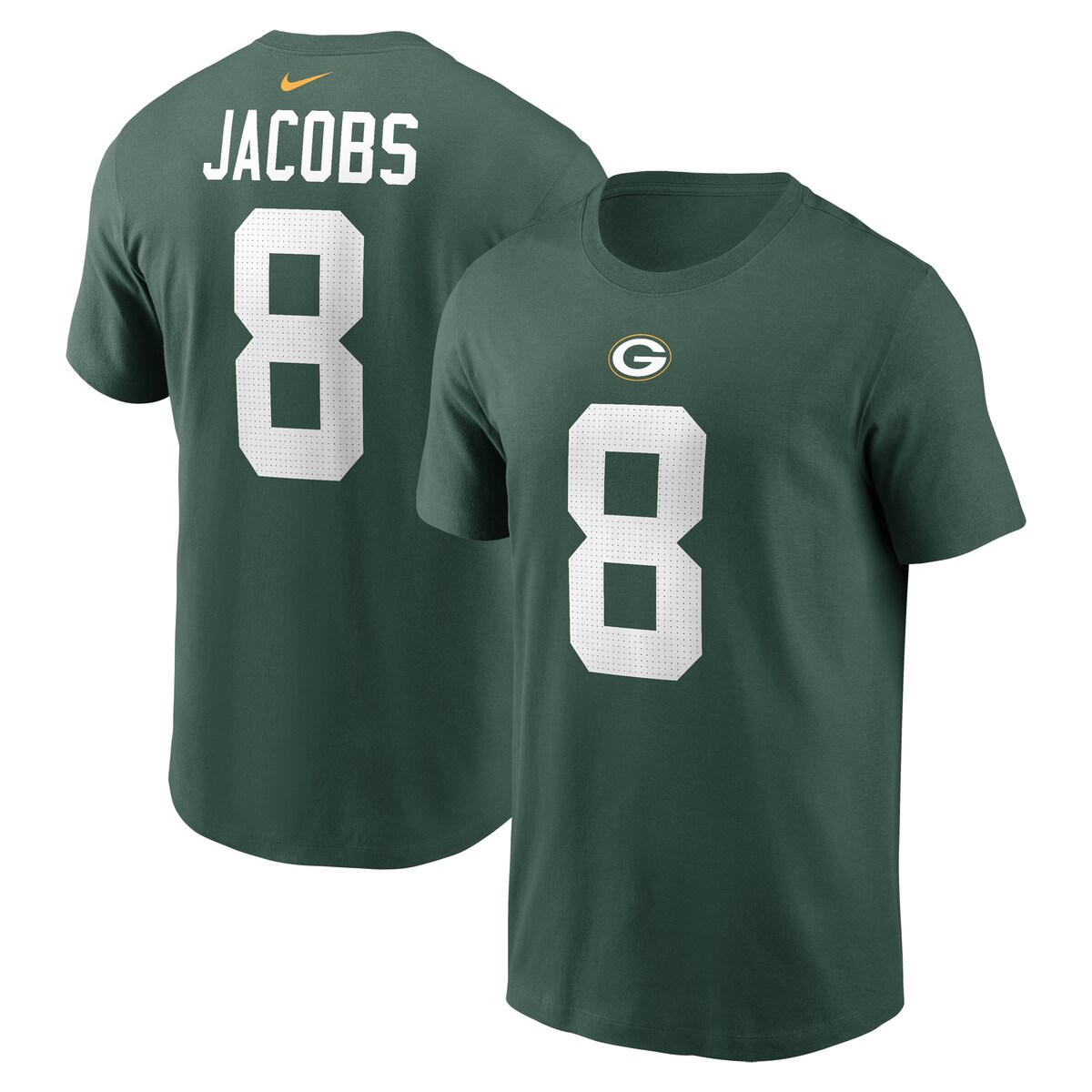 NFL パッカーズ ジョシュ・ジェイコブス Tシャツ Nike ナイキ メンズ グリーン (24 Men's Nike Player N&N SST)