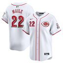 This Luke Maile Limited jersey is inspired by the on-field uniforms of your Cincinnati Reds and keeps you comfortable beyond the last out. Crafted by Nike using the lightweight comfort of stretch mesh fabric, it features an authentic look with twill details. The innovative Vapor Premier chassis allows for more flexible movement and teams up with Dri-FIT ADV technology to deliver exceptional sweat-wicking power.Embroidered Swoosh logoBrand: NikeOfficially licensedThis item is non-returnableFull-button frontHeat-applied woven MLB Batterman and jock tagMaterial: 100% PolyesterHeat-sealed twill front logo or wordmark with zigzag stitchingRounded hemImportedMachine wash, tumble dry lowSublimated twill back player name and numbersSublimated sleeve patches and front numbers (where applicable)Standard fitJersey Color Style: HomeNike Dri-FIT ADV technology combines moisture-wicking fabric with advanced engineering and features to help you stay dry and comfortableVapor Premier chassis is made with breathable, high-performance fabric that improves mobility and moisture managementRecycled trims and twill details help provide a more authentic look and feelNike Limited jersey is inspired by the on-field uniform of your favorite teamNike Limited