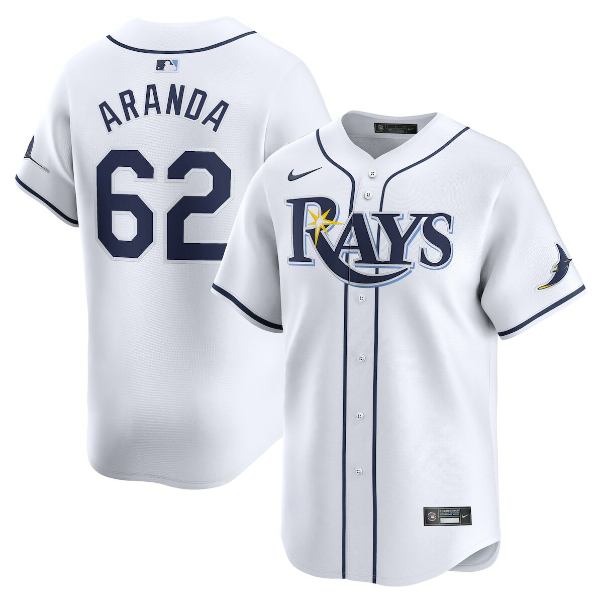 This Jonathan Aranda Limited jersey is inspired by the on-field uniforms of your Tampa Bay Rays and keeps you comfortabl...