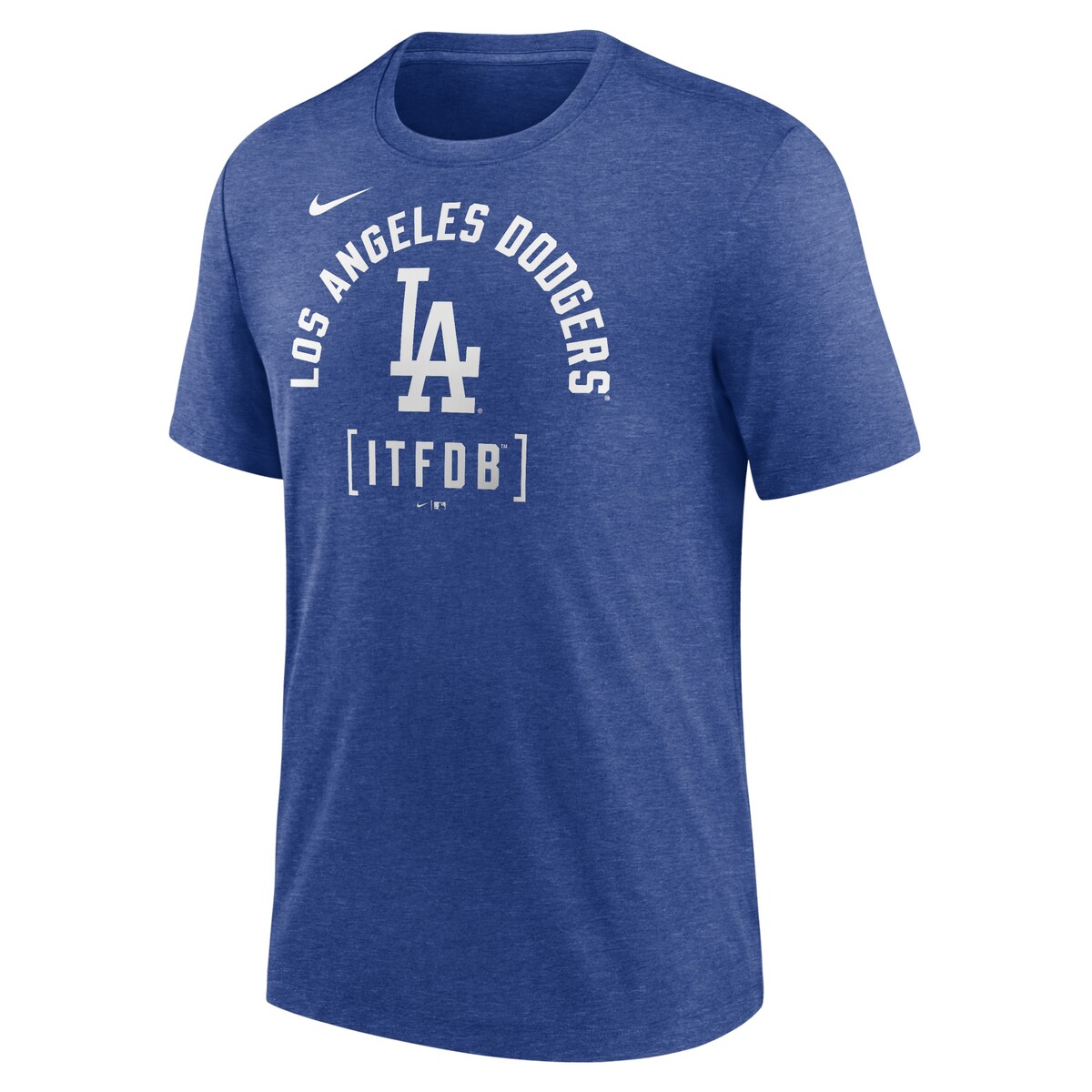 【公式グッズ】MLB ドジャース Tシャツ Nike ナイキ メンズ ヘザーロイヤル (Men's Nike Swing Big Triblend Tee SP24)