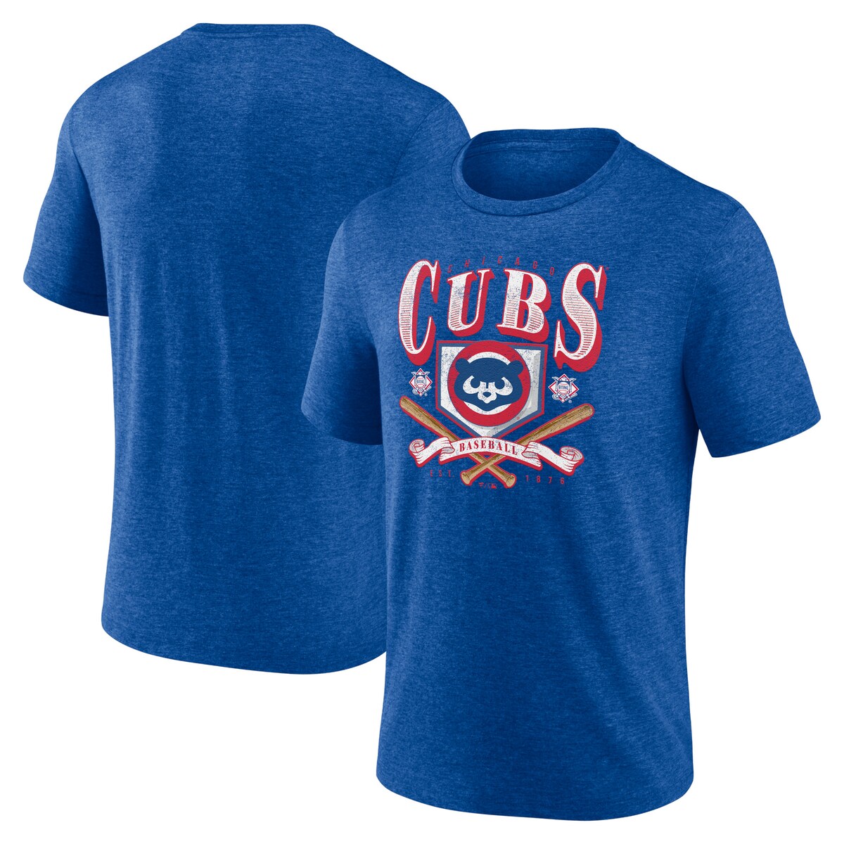 MLB カブス Tシャツ Fanatics(ファナティクス) メンズ ヘザーロイヤル (Fanatics Home Team Triblend SS Tee SP24)