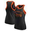 Women's Fanatics Branded Black San Francisco Giants Tailsweep Fashion Racerback Rhinestone Tank Top