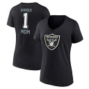 Women's Fanatics Branded Black Las Vegas Raiders Plus Size Mother's Day #1 Mom V...