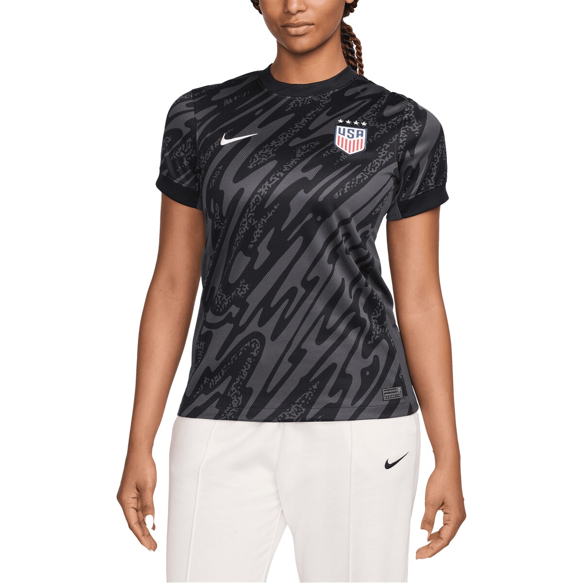 Women's Nike Black USWNT 2024 Goalkeeper Replica Stadium Jersey