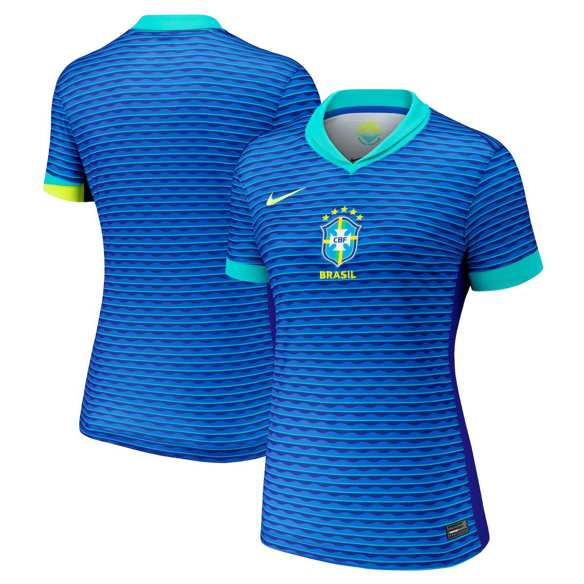 Women's Nike Blue Brazil National Team 2024 Away Stadium Replica Jersey