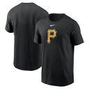 エントリーでポイント 5倍【公式グッズ】MLB パイレーツ Tシャツ Nike ナイキ メンズ ブラック (Men's Nike Fuse Large Logo Cotton Tee SP24)(4)