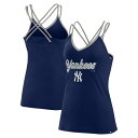 【公式グッズ】MLB ヤンキース タンクトップ Fanatics(ファナティクス) レディース ネイビー (Fanatics Go For It Biblend Strappy Back Tank)