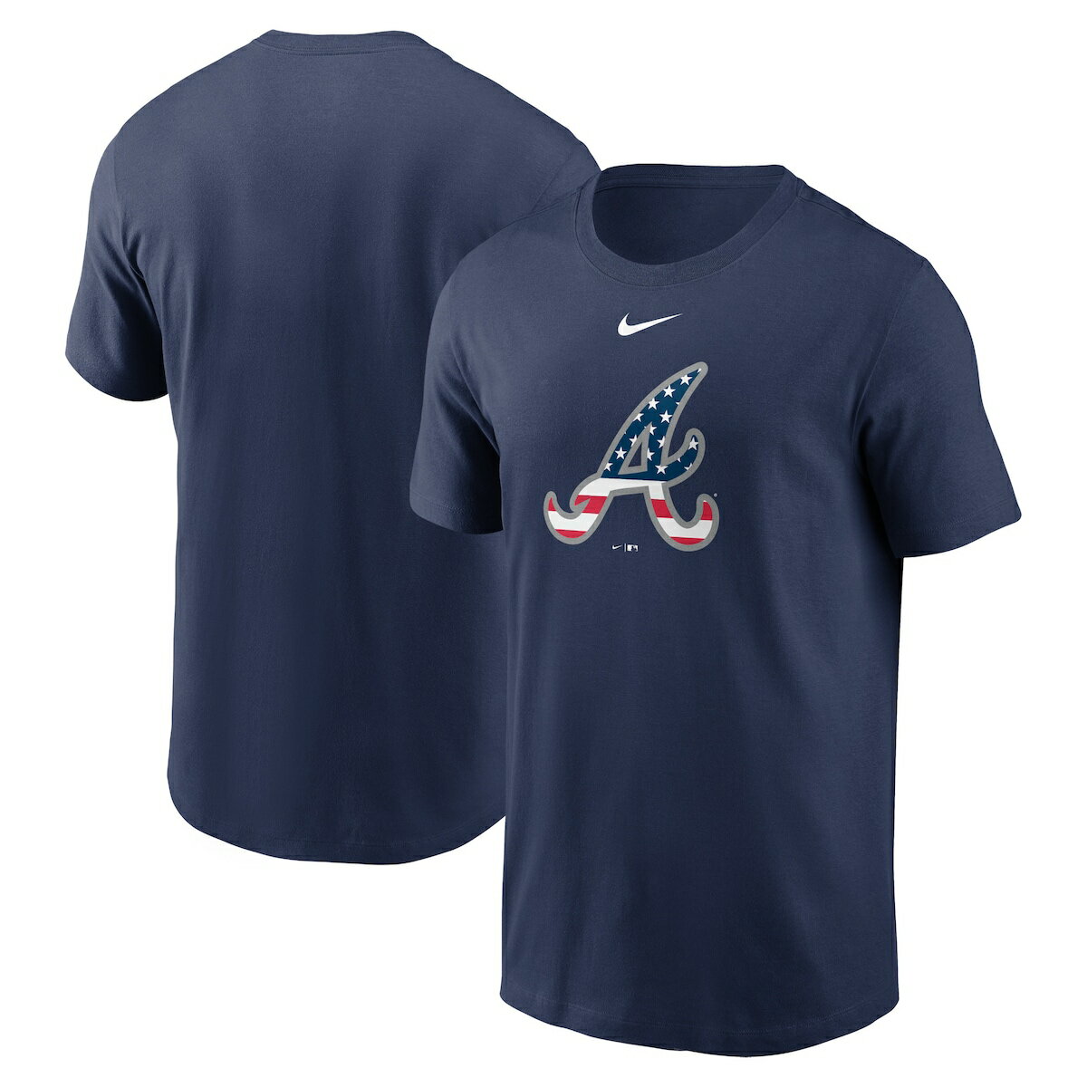 MLB ブレーブス Tシャツ Nike ナイキ メンズ ネイビー (Men's NIKE Americana Short Sleeve Tee)
