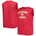 NFL 49ers タンクトップ （ビッグサイズ） Fanatics（ファナティクス） メンズ レッド (22 PRF Men's B&T Muscle Tank)