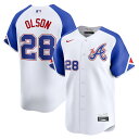 【公式グッズ】MLB ブレーブス マット・オルソン リミテッド ユニフォーム Nike ナイキ メンズ ホワイト (Nike Mens Limited City...