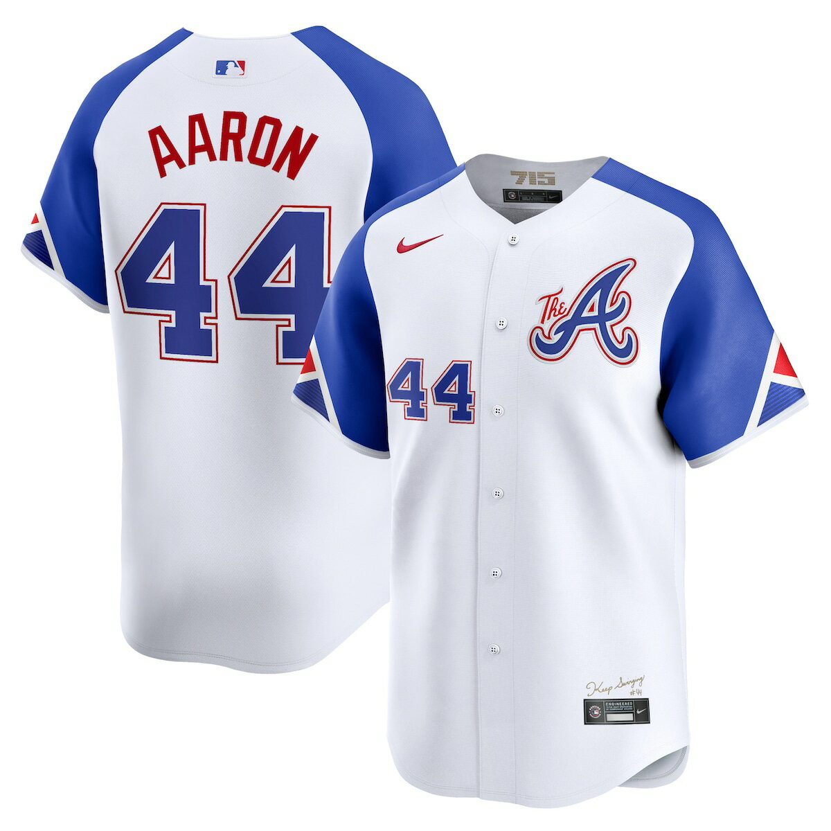 MLB ブレーブス ハンク・アーロン シティコネクト ユニフォーム Nike ナイキ メンズ ホワイト (Nike Mens Limited City Connect Player Jersey - Carryover)