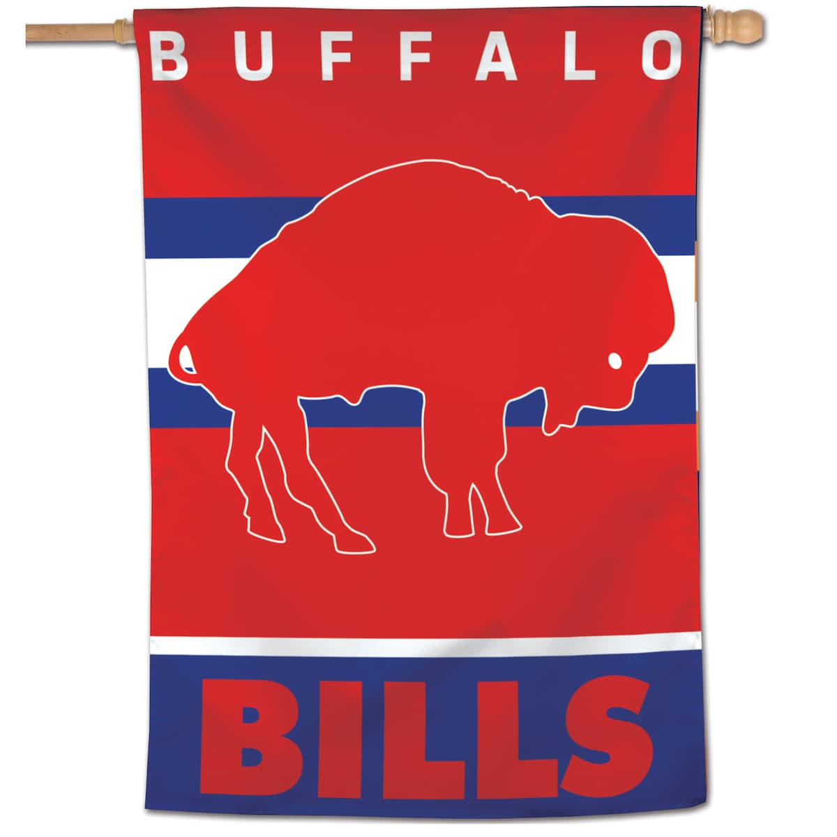 Proudly show off your hardcore fandom when you hang up this Buffalo Bills 28" x 40" Retro Single-Sided Vertical Banner from WinCraft. The vibrant team graphics let everyone know they're walking into Buffalo Bills territory.Made in the USADimensions are approximately 28" x 40"Brand: WinCraftPole sleeve at top (pole not included)Machine wash, tumble dry lowFor indoor or outdoor useSingle-sided designMaterial: 100% PolyesterSublimated graphicsOfficially licensed