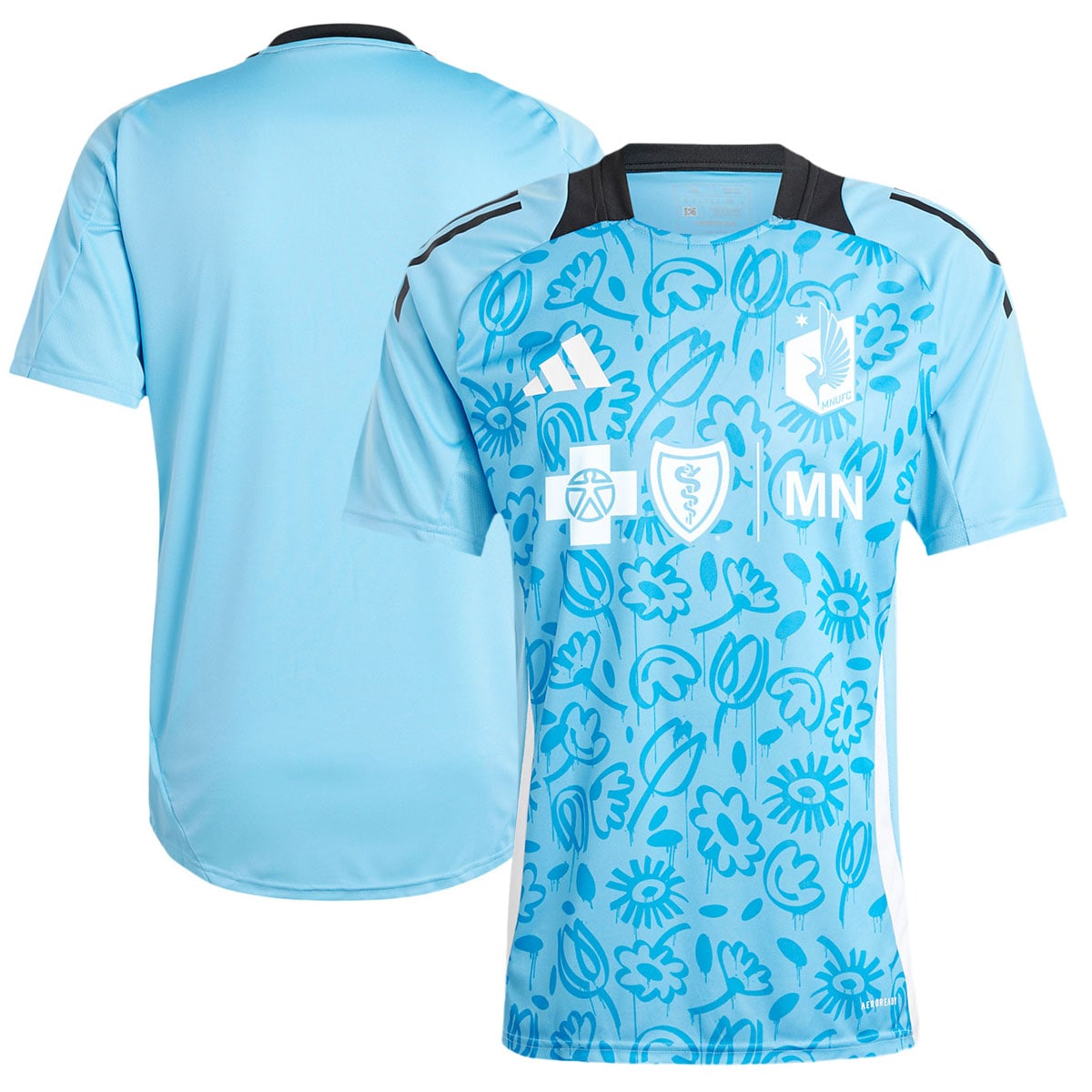 【公式グッズ】MLS ユナイテッドFC プレマッチ トップ Adidas（アディダス） メンズ ブルー (ADI 2024 Men's One Planet Pre-Match Top)