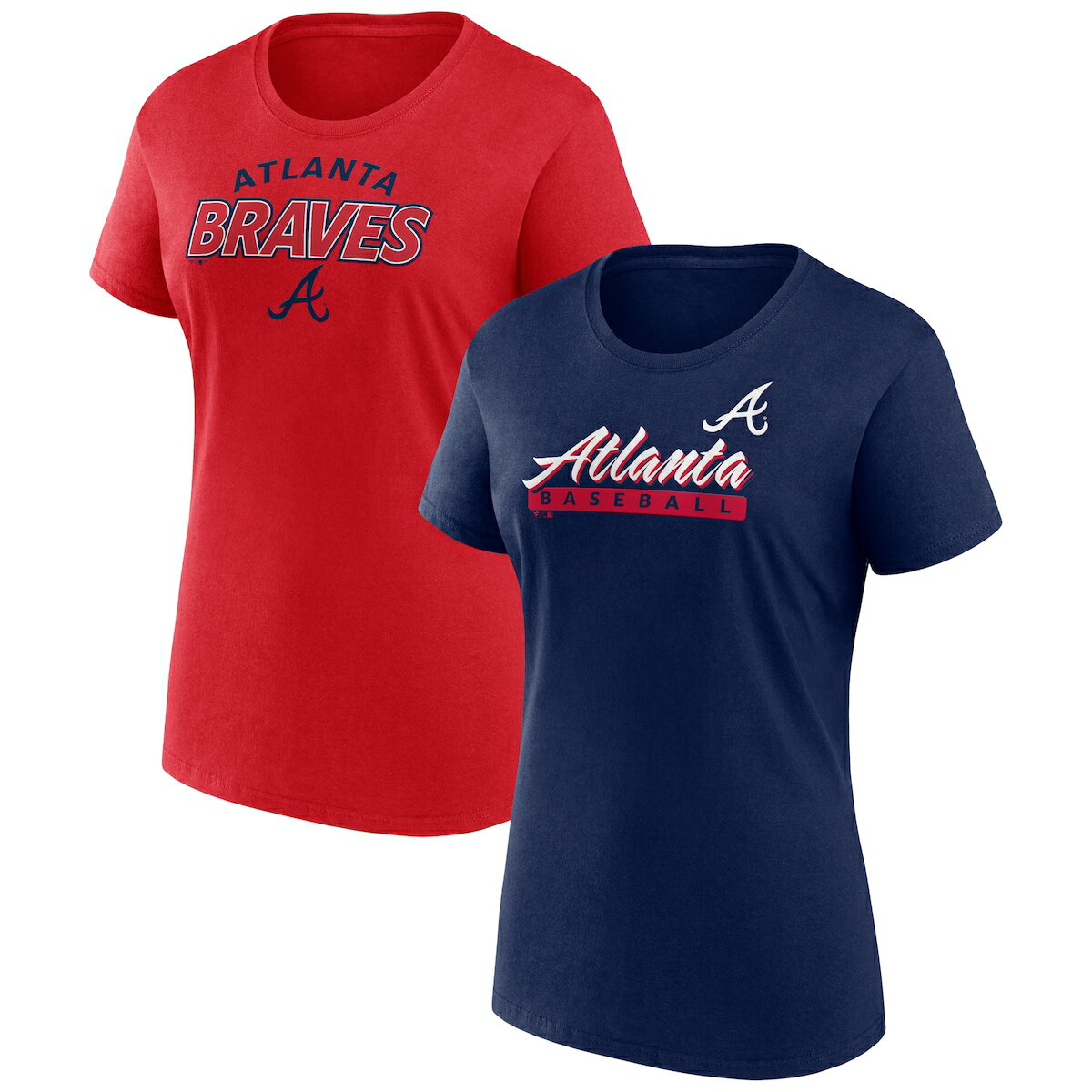 MLB ブレーブス Tシャツセット Fanatics（ファナティクス） レディース ネイビー (Women's Fanatics Branded SU24 PRB Risk SS Combo Pack)