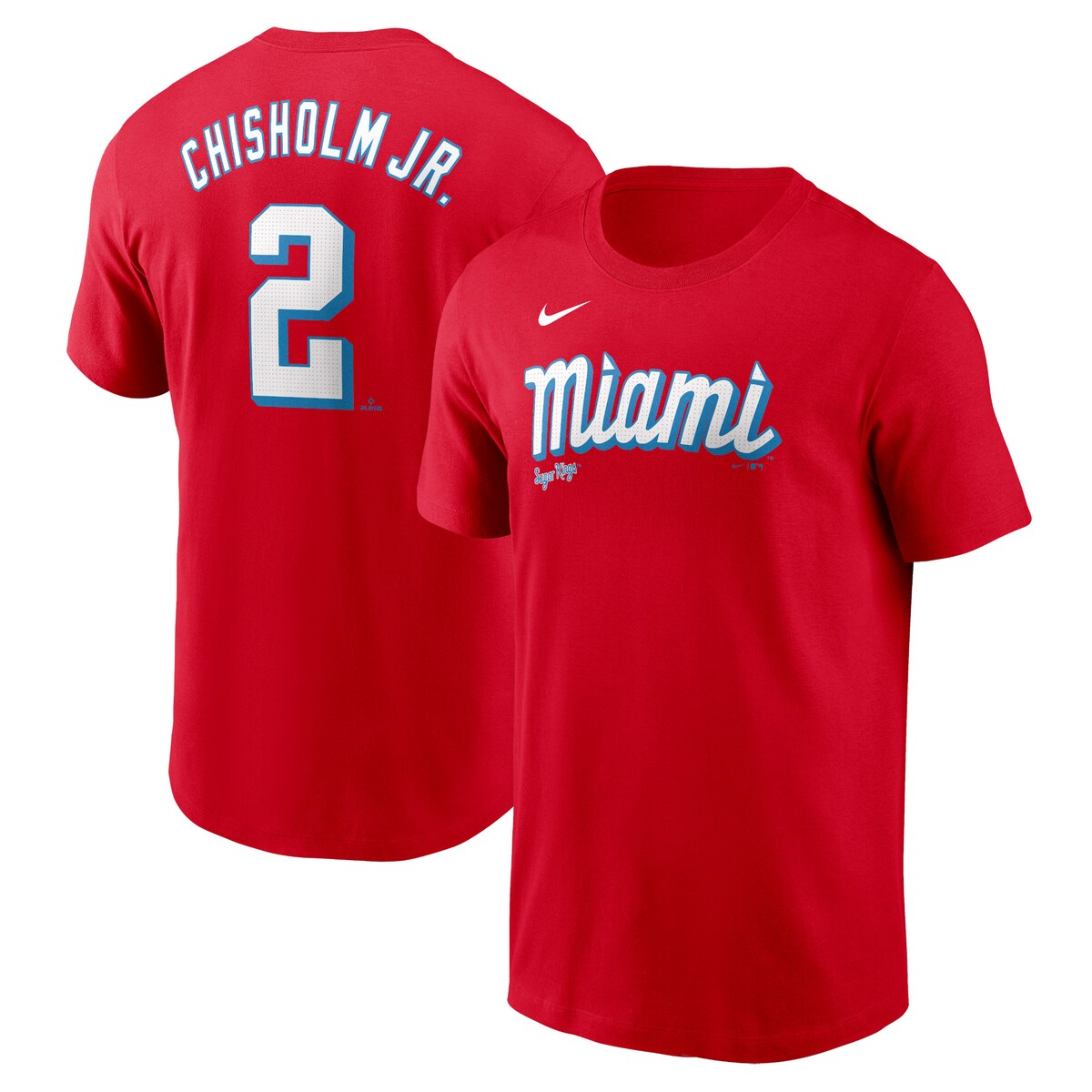 【公式グッズ】MLB マーリンズ ジャズ・チソルム・ジュニア Tシャツ Nike ナイキ メンズ レッド (Nike Fuse N&N Men's City Connect)