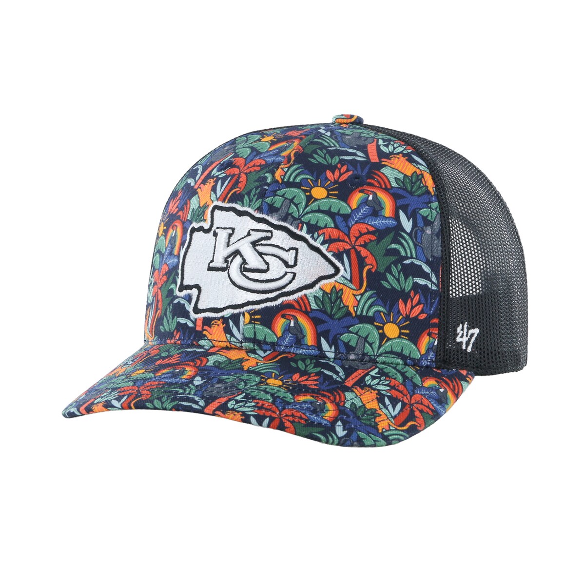 NFL チーフス アジャスタブルキャップ 039 47 キッズ ネイビー (NFL Youth Jungle Gym Trucker)