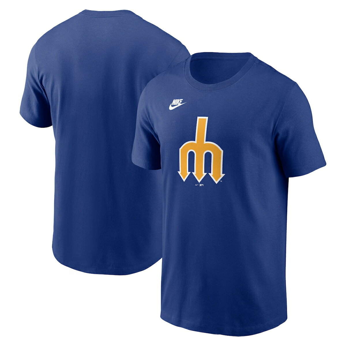 【公式グッズ】MLB マリナーズ Tシャツ チームロゴ入り Nike/ナイキ メンズ ロイヤル (Men's Nike Cooperstown Team Logo Cotton Tee SP24)