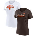 【公式グッズ】NFL ブラウンズ Tシャツセット Fanatics(ファナティクス) レディース ブラウン (24 Women's Risk SS Tee Co...