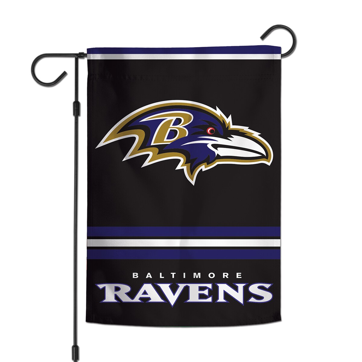 【公式グッズ】NFL レイブンズ ガーデニング用フラッグ WinCraft (12x18 2 Sided Garden Flag)