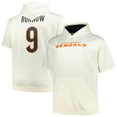 【公式グッズ】NFL ベンガルズ ジョー・バロー フード付き Tシャツ(大きいサイズ) Fanatics/ファナティクス メンズ クリーム (Men's B&T Cream SS Hood)