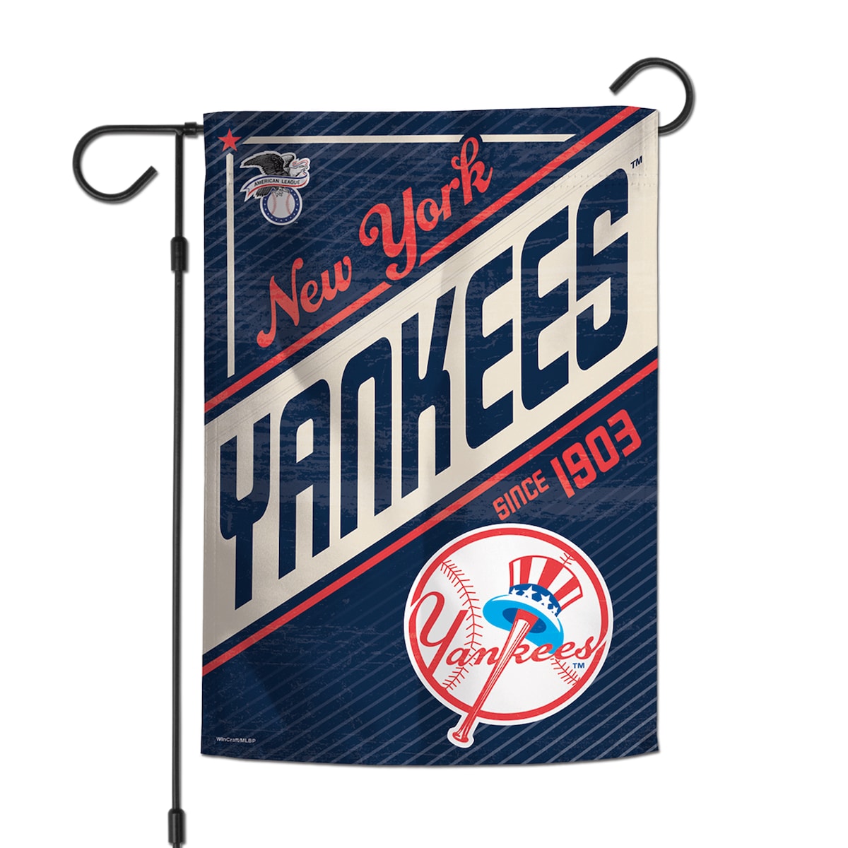 Spruce up your yard with this New York Yankees garden flag from WinCraftOfficially licensedSublimated graphicsDouble-sided designMaterial: 100% PolyesterImportedBrand: WinCraftFlag stand not included