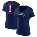 【公式グッズ】NFL ペイトリオッツ Vネック Tシャツ Fanatics(ファナティクス) レディース ネイビー (24 Women's Mother's D...
