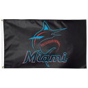 WinCraft Miami Marlins 3' x 5' Logo One-Sided Flag