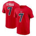 Men 039 s Nike C.J. Stroud Red Houston Texans Player Name Number T-Shirt