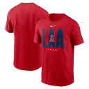 Men's Nike Red Los Angeles Angels Scoreboard T-Shirt