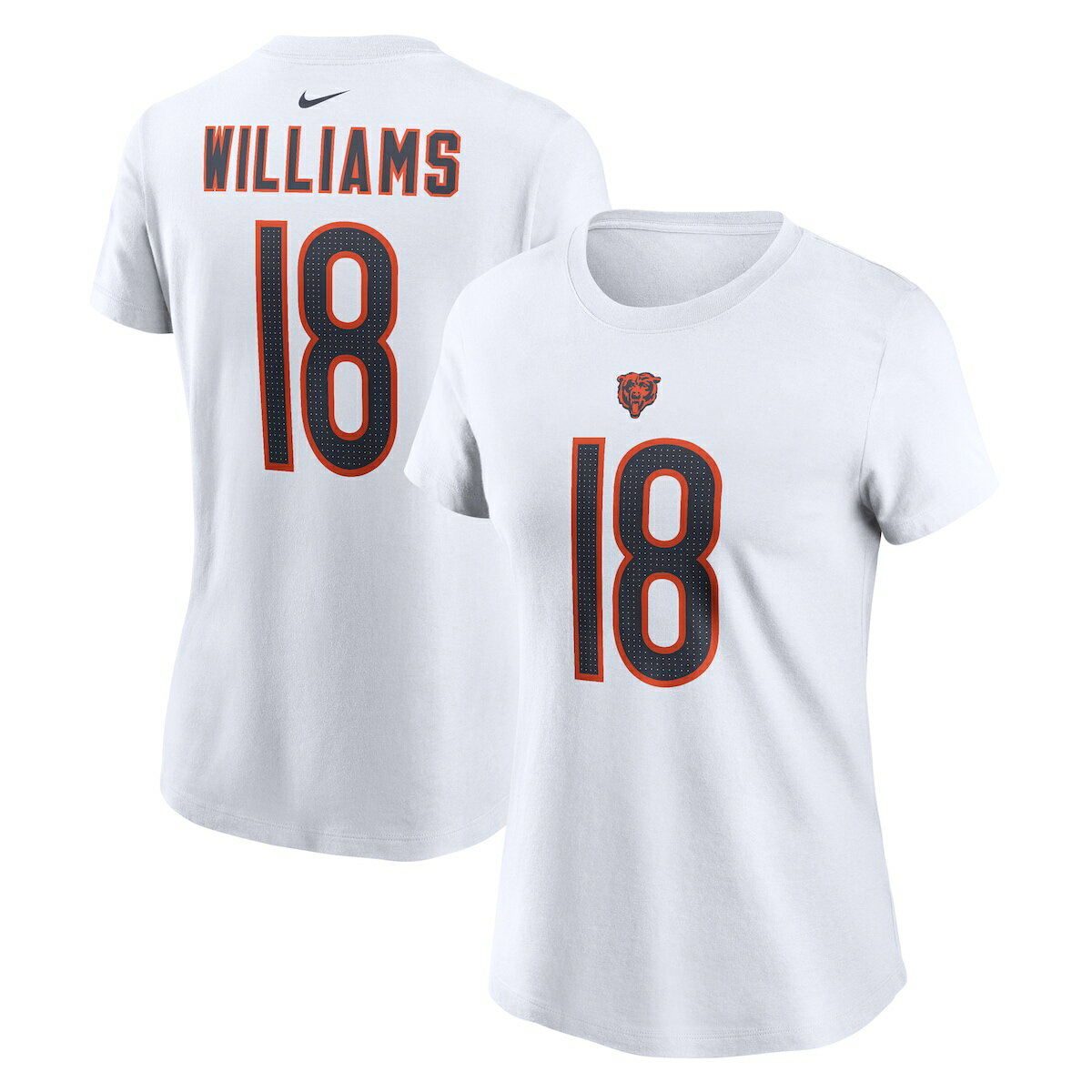 NFL ベアーズ ケイレブ・ヘイニー ネーム&ナンバー Tシャツ Nike ナイキ レディース ホワイト (Women's Nike Player N&N SST 2024 Draft)