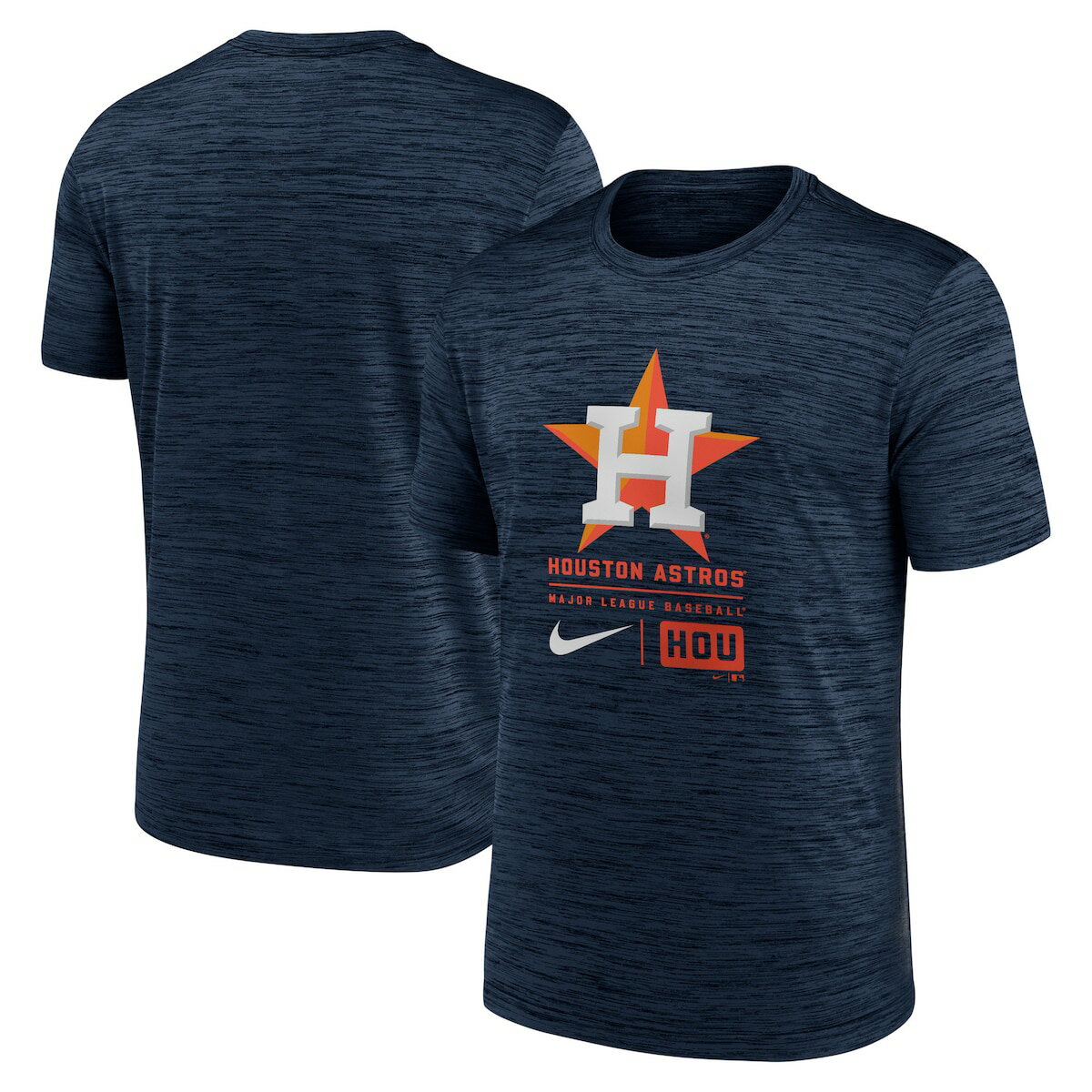 【公式グッズ】MLB アストロズ Tシャツ Nike/ナイキ メンズ ネイビー (Men's Nike Large Logo Velocity Tee SP24)