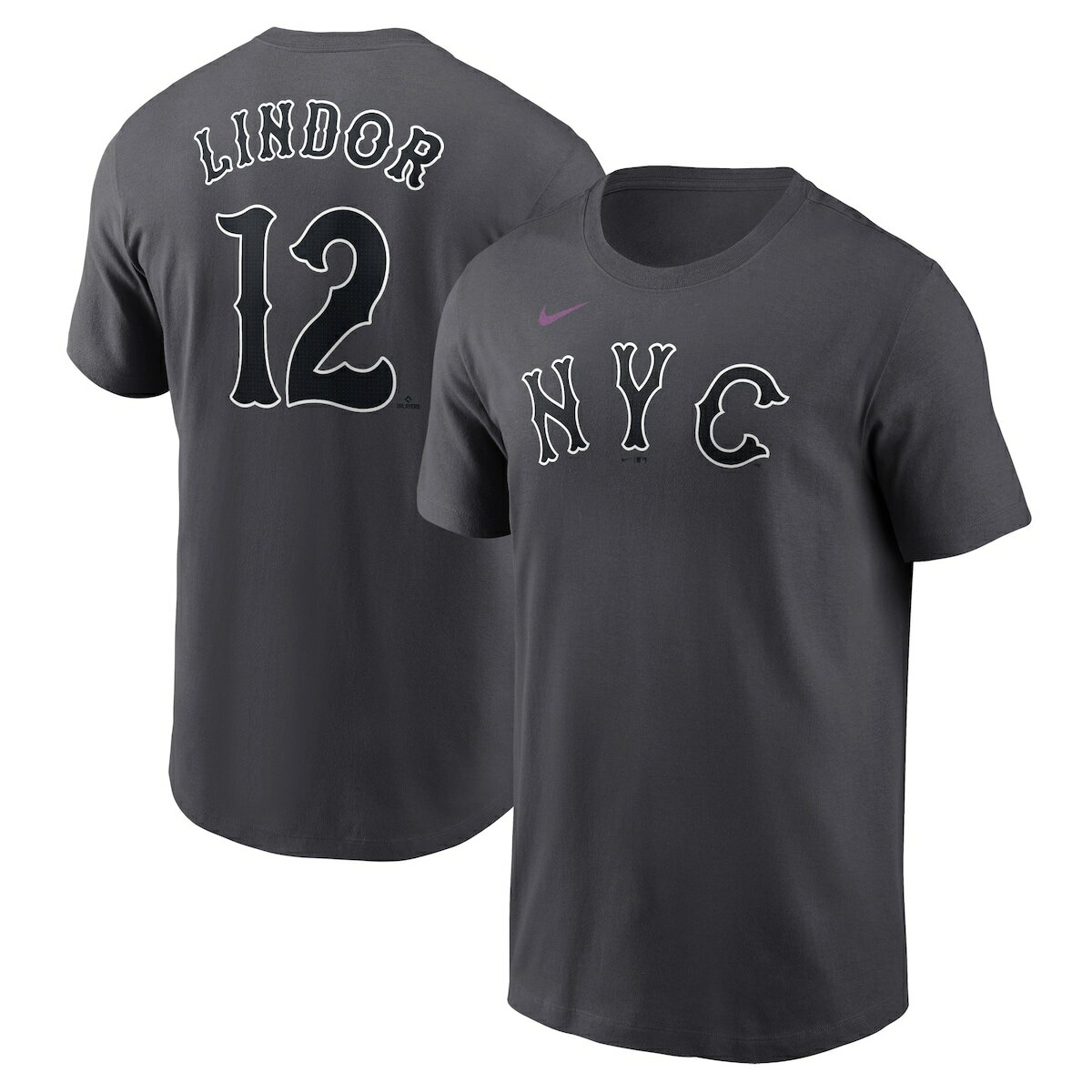 MLB メッツ フランシスコ・リンドーア ネーム&ナンバー Tシャツ Nike ナイキ メンズ グラファイト (Nike Fuse N&N Men's City Connect)