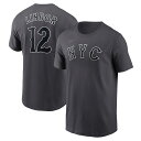 Men 039 s Nike Francisco Lindor Graphite New York Mets 2024 City Connect Fuse Name Number T-Shirt