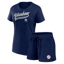 【公式グッズ】MLB ヤンキース ショートパンツ Fanatics(ファナティクス) レディース ネイビー (Women's Fanatics Branded ...
