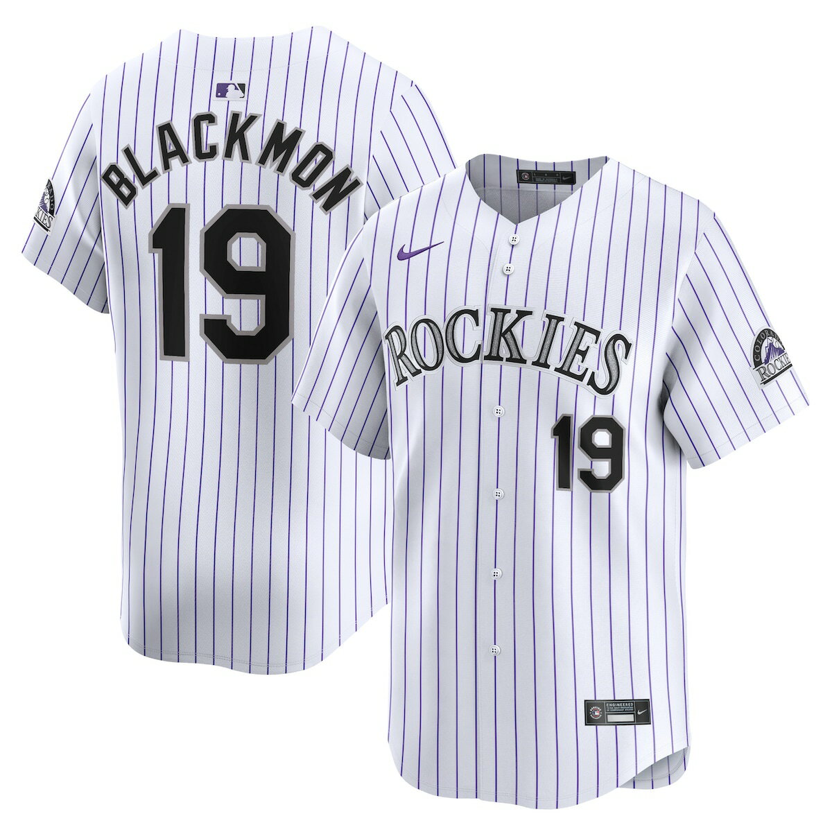 This Charlie Blackmon Limited jersey is inspired by the on-field uniforms of your Colorado Rockies and keeps your young fan comfortable beyond the last out. Crafted by Nike using the lightweight comfort of stretch mesh fabric, it features an authentic look with twill details. The innovative Vapor Premier chassis allows for more flexible movement and teams up with Dri-FIT ADV technology to deliver exceptional sweat-wicking powerFull-button frontNike LimitedVapor Premier chassis is made with breathable, high-performance fabric that improves mobility and moisture managementJersey Color Style: HomeHeat-applied woven MLB Batterman and jock tagMaterial: 100% Recycled PolyesterEmbroidered Swoosh logoNike Limited jersey is inspired by the on-field uniform of your favorite teamMove To Zero is Nike's journey toward zero carbon and zero waste to help protect the future of sport. Apparel labeled sustainable materials is made with at least 55% recycled content.Sublimated sleeve patches and front numbers (where applicable)ImportedSublimated twill back player name and numbersStandard fitMachine wash, tumble dry lowShort sleeveDri-FIT ADV technology combines moisture-wicking fabric with advanced engineering and features to help you stay dry and comfortableRecycled trims and twill details help provide a more authentic look and feelRounded hemHeat-sealed twill front logo or wordmark with zigzag stitchingBrand: NikeOfficially licensed