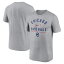 Men's Nike Heather Charcoal Chicago Cubs Arch Baseball Stack Performance T-Shirt