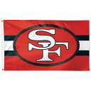 【公式グッズ】NFL 49ers フラッグ WinCraft/ウィンクラフト (1 Sided Deluxe Flag - 2021 ADDs)