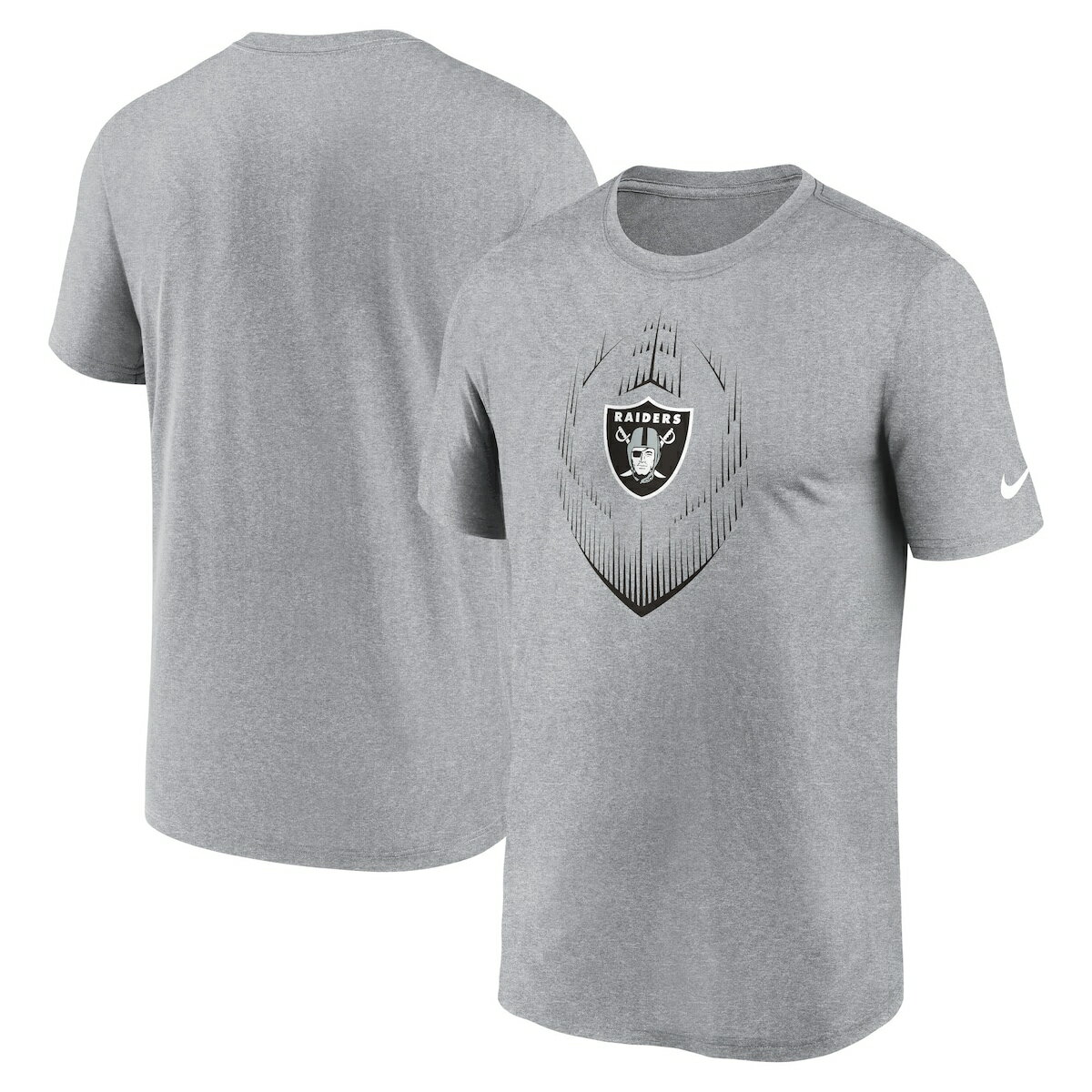 Men's Nike Heather Gray Las Vegas Raiders Primetime Legend Icon Performance T-Shirt