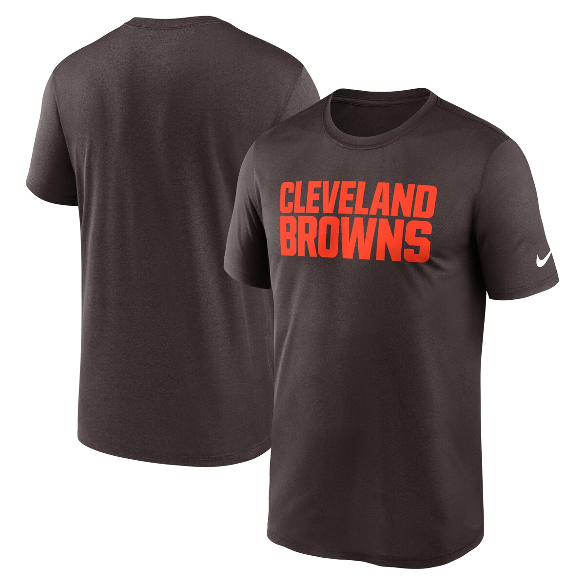 Men's Nike Brown Cleveland Browns Primetime Legend Wordmark Performance T-Shirt